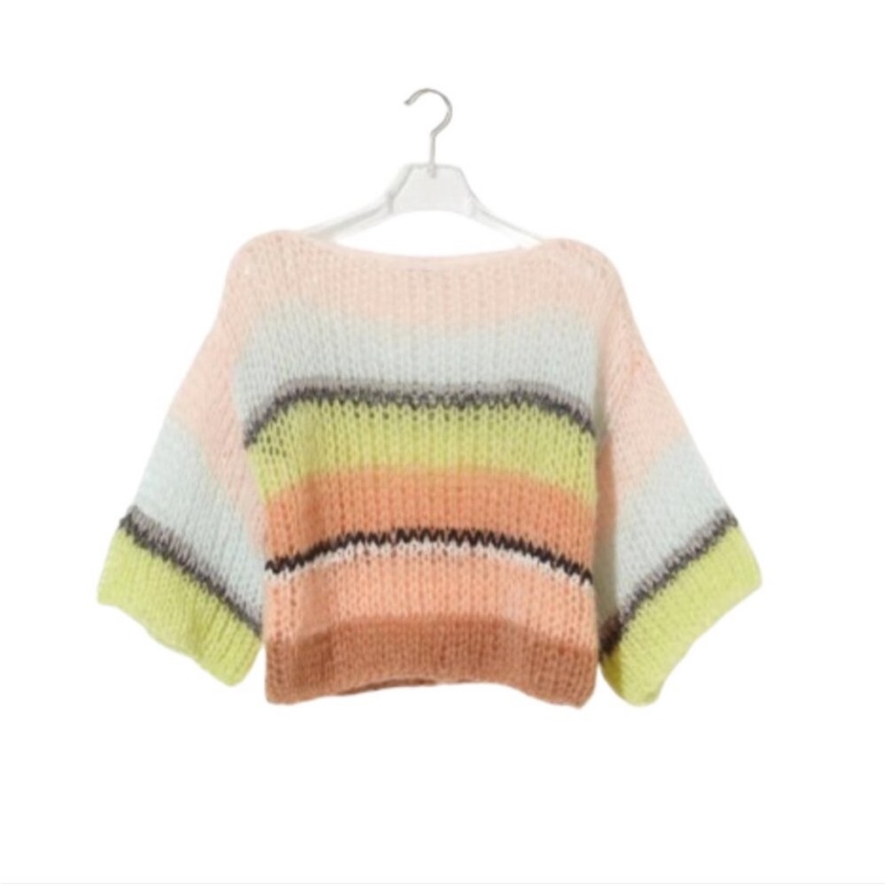 Maiami mohair cropped striped sweater